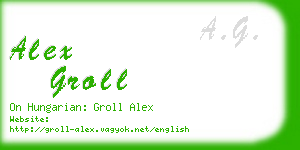 alex groll business card